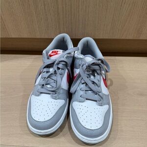 DUNK LOW GS 'GREY RED' - Women’s size 7
